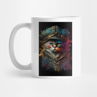 Painting of a Pirate Cat Mug